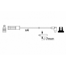 0 986 357 182 BOSCH Комплект проводов зажигания