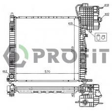 PR 3560A4 PROFIT Радиатор, охлаждение двигателя