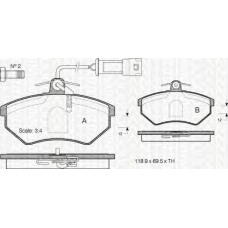 8110 10975 TRIDON Brake pads - front