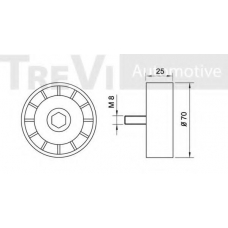 SK008985P SK Натяжной ролик, поликлиновой  ремень