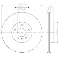 8DD 355 120-271 HELLA Тормозной диск