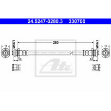 24.5247-0280.3 ATE Тормозной шланг
