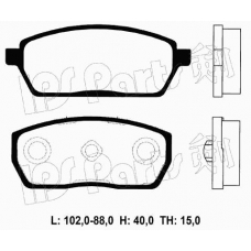 IBD-1886 IPS Parts Комплект тормозных колодок, дисковый тормоз