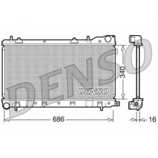 DRM36003 DENSO Радиатор, охлаждение двигателя