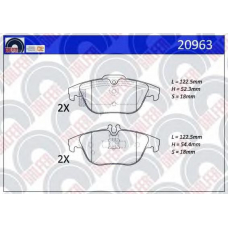 20963 GALFER Комплект тормозных колодок, дисковый тормоз
