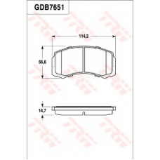 GDB7651 TRW Комплект тормозных колодок, дисковый тормоз