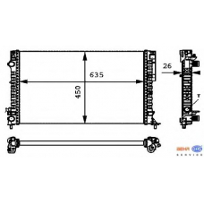 8MK 376 712-681 HELLA Радиатор, охлаждение двигателя