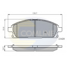 CBP0591 COMLINE Комплект тормозных колодок, дисковый тормоз