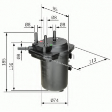 0 450 907 014 BOSCH Топливный фильтр