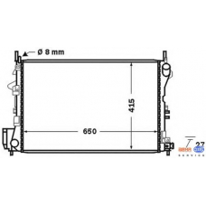 8MK 376 726-771 HELLA Радиатор, охлаждение двигателя