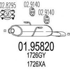 01.95820 MTS Глушитель выхлопных газов конечный