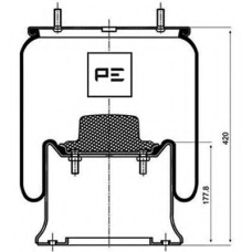 084.163-31A PE Automotive Кожух пневматической рессоры