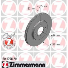 150.1258.20 ZIMMERMANN Тормозной диск