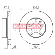 1032434 KAMOKA Тормозной диск