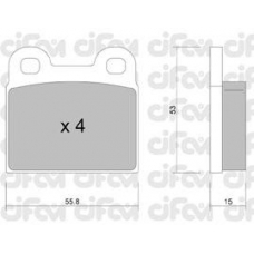 822-002-1 CIFAM Комплект тормозных колодок, дисковый тормоз