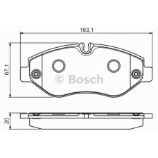 0 986 495 113 BOSCH Комплект тормозных колодок, дисковый тормоз