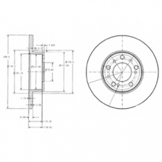 BG2257 DELPHI Тормозной диск