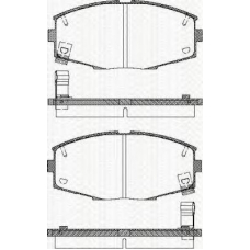 8110 13151 TRISCAN Комплект тормозных колодок, дисковый тормоз