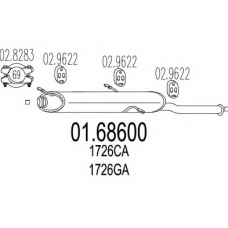 01.68600 MTS Глушитель выхлопных газов конечный