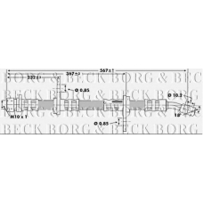 BBH6204 BORG & BECK Тормозной шланг