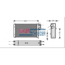 0791001 KUHLER SCHNEIDER Теплообменник, отопление салона