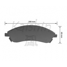 D10163 KAISHIN Комплект тормозных колодок, дисковый тормоз