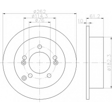 8DD 355 113-651 HELLA Тормозной диск