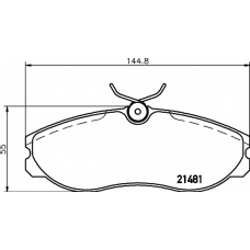 8DB 355 016-651 HELLA PAGID Комплект тормозных колодок, дисковый тормоз