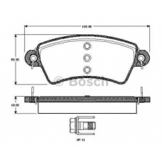 0 986 TB2 358 BOSCH Комплект тормозных колодок, дисковый тормоз