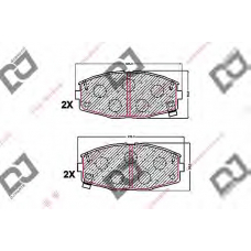 BP1558 DJ PARTS Комплект тормозных колодок, дисковый тормоз