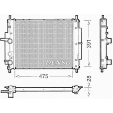 DRM09036 DENSO Радиатор, охлаждение двигателя