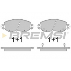 BP2887 BREMSI Комплект тормозных колодок, дисковый тормоз