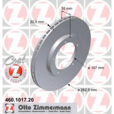 460.1017.20 ZIMMERMANN Тормозной диск