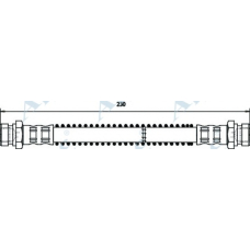 HOS3470 APEC Тормозной шланг