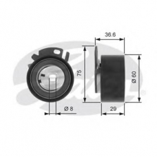 T43068 GATES Натяжной ролик, ремень грм