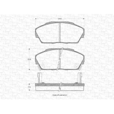 363702160738 MAGNETI MARELLI Комплект тормозных колодок, дисковый тормоз