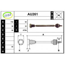 AU261 SERA Приводной вал