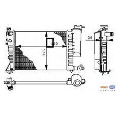 8MK 376 710-254 HELLA Радиатор, охлаждение двигателя