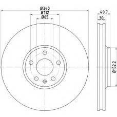 8DD 355 121-421 HELLA PAGID Тормозной диск