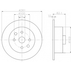 8DD 355 101-671 HELLA Тормозной диск