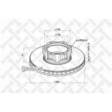 85-00722-SX STELLOX Тормозной диск