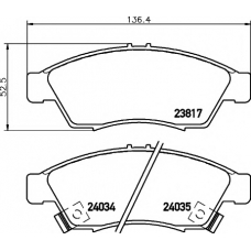 8DB 355 011-081 HELLA PAGID Комплект тормозных колодок, дисковый тормоз