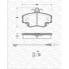 363702161182 MAGNETI MARELLI Комплект тормозных колодок, дисковый тормоз