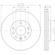 8DD 355 113-611 HELLA PAGID Тормозной диск