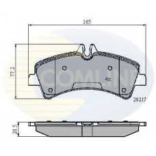 CBP01575 COMLINE Комплект тормозных колодок, дисковый тормоз