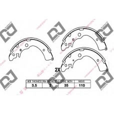 BS1008 DJ PARTS Комплект тормозных колодок