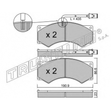 595.1 TRUSTING Комплект тормозных колодок, дисковый тормоз