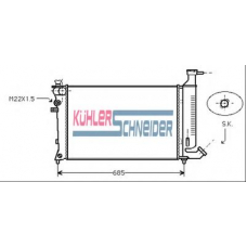 0700251 KUHLER SCHNEIDER Радиатор, охлаждение двигател