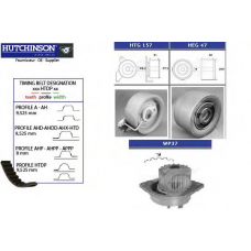 KH 164WP37 HUTCHINSON Водяной насос + комплект зубчатого ремня