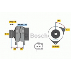 0 986 080 070 BOSCH Генератор